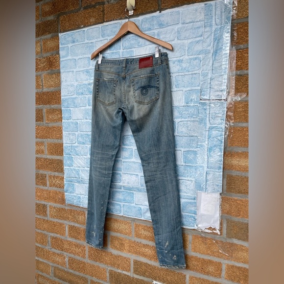 R13 Distressed Washed Paint Splatter jeans size 27 - Picture 8 of 16